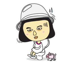A girl short money sticker #8445320