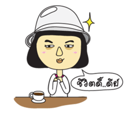 A girl short money sticker #8445322