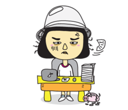 A girl short money sticker #8445328