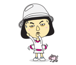 A girl short money sticker #8445336