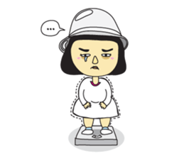 A girl short money sticker #8445339