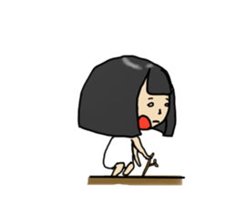 Blush with his sister flowers1 sticker #8445654