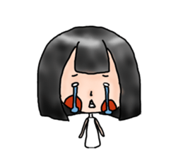 Blush with his sister flowers1 sticker #8445657