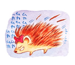 Pretty hedgehog sticker #8447476