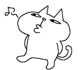 A cat and friends sticker #8448749