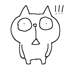 A cat and friends sticker #8448751