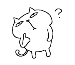 A cat and friends sticker #8448752