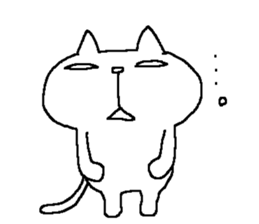 A cat and friends sticker #8448753