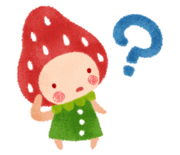 Fluffy strawberry girl sticker #8453451
