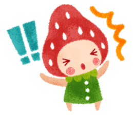 Fluffy strawberry girl sticker #8453456