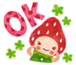 Fluffy strawberry girl sticker #8453459