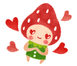 Fluffy strawberry girl sticker #8453463
