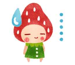 Fluffy strawberry girl sticker #8453467