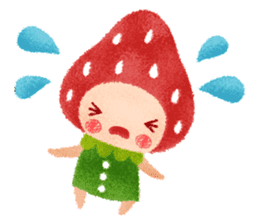 Fluffy strawberry girl sticker #8453468