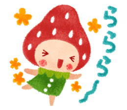 Fluffy strawberry girl sticker #8453470