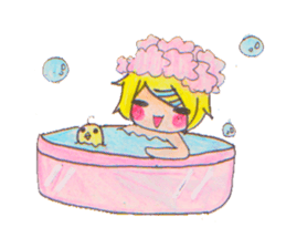 Short hair girl diary sticker #8457217