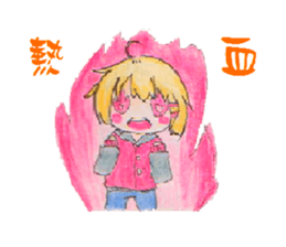 Short hair girl diary sticker #8457231