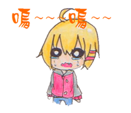 Short hair girl diary sticker #8457233