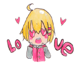 Short hair girl diary sticker #8457236