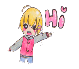 Short hair girl diary sticker #8457240