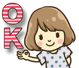 girl of three dimensional writing. sticker #8457283