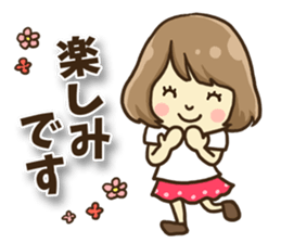 girl of three dimensional writing. sticker #8457286