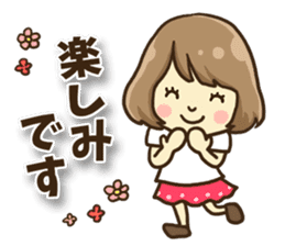 girl of three dimensional writing. sticker #8457286