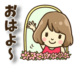 girl of three dimensional writing. sticker #8457301