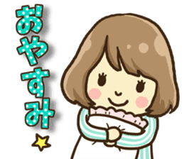 girl of three dimensional writing. sticker #8457303