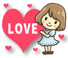 girl of three dimensional writing. sticker #8457308