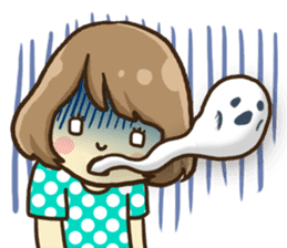 girl of three dimensional writing. sticker #8457311