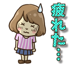 girl of three dimensional writing. sticker #8457320