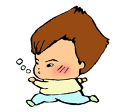 The Volcano Hairstyle Boy sticker #8457629