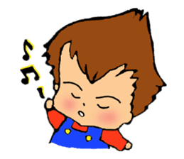 The Volcano Hairstyle Boy sticker #8457630