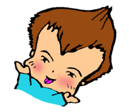 The Volcano Hairstyle Boy sticker #8457639