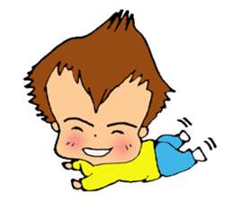 The Volcano Hairstyle Boy sticker #8457641