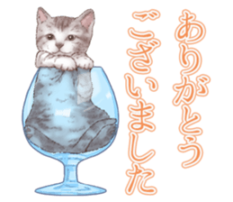 Strange pose cat 5 sticker #8460537