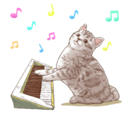 Strange pose cat 5 sticker #8460549