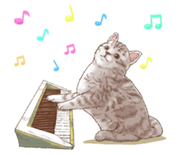 Strange pose cat 5 sticker #8460549