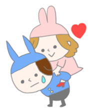 A Long Distance rabbit Lover sticker #8460583