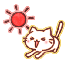 Cute cat friends "Shiro-kun" sticker #8460830