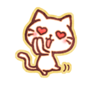 Cute cat friends "Shiro-kun" sticker #8460836