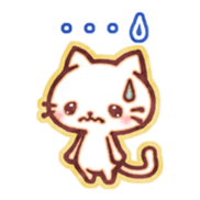 Cute cat friends "Shiro-kun" sticker #8460837