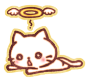 Cute cat friends "Shiro-kun" sticker #8460841