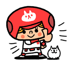 Softball and cats sticker #8461130