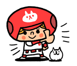 Softball and cats sticker #8461130