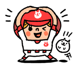 Softball and cats sticker #8461131