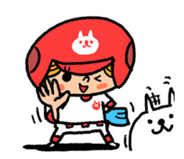 Softball and cats sticker #8461135