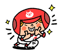 Softball and cats sticker #8461138