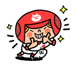 Softball and cats sticker #8461138